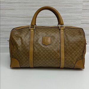 Celine Brown and Tan Duffel Bag